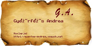 Gyárfás Andrea névjegykártya